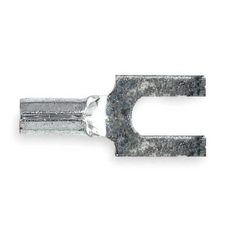 Fork Terminal, #10 Stud Size, 18 AWG, 600 V, Bare Insulated, Red, Crimp Termination Only, 100 PK MPN:M18-10FBX