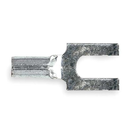 Fork Terminal, #8 Stud Size, 18 AWG, 600 V, Bare Insulated, Red, Crimp Termination Only, 100 PK MPN:M18-8FBX