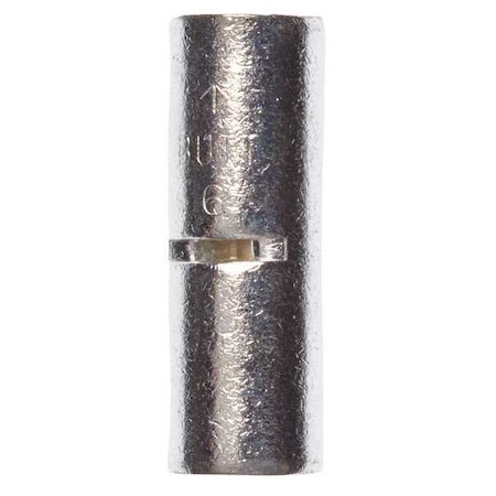 Butt Splice Wire Connector, 6 AWG Max, Bare, None Insulation, 600 V, 200 PK MPN:M6BCK