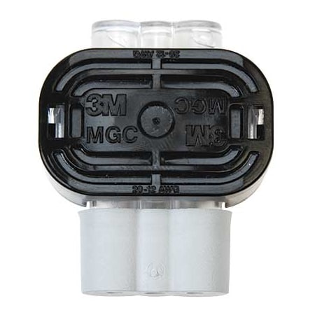 Insulation-Displacement Wire Connector, 18 AWG Max, 3 Port, Black, Polycarbonate Insulation, 600 V MPN:MGC(100/JUG)