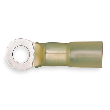 Ring Terminal, #10 Stud Size, 10 AWG, 600 V, Heat Shrink Insulated, Yellow, Crimp Termination Only MPN:MH10-10RX