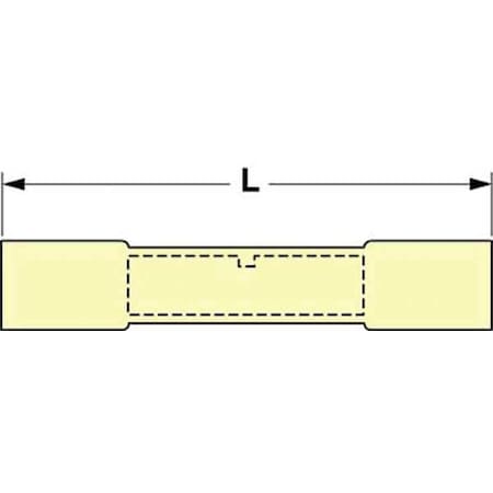Butt Splice Wire Connector, 10 AWG Max, Yellow, Heat Shrink Insulation, 600 V, 250 PK MPN:MH10BCK
