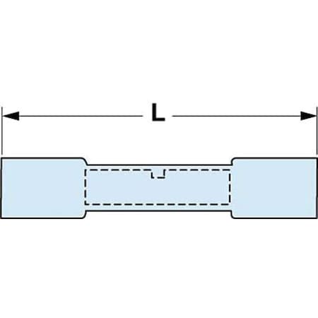 Butt Splice Wire Connector, 14 AWG Max, Blue, Heat Shrink Insulation, 600 V, 250 PK MPN:MH14BCK