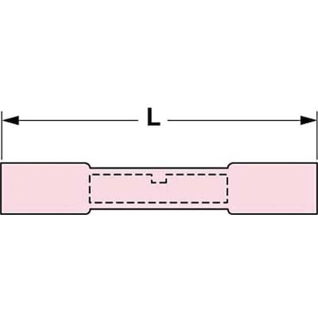Butt Splice Wire Connector, 18 AWG Max, Pink, Heat Shrink Insulation, 600 V, 250 PK MPN:MH18BCK