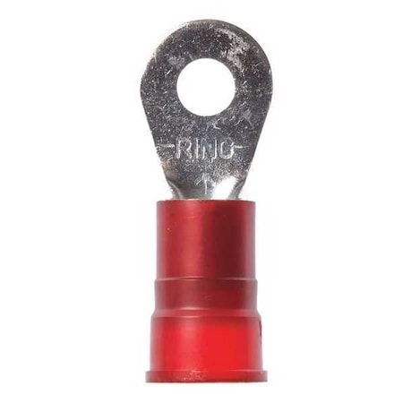 Ring Terminal, #10 Stud Size, 8 AWG, 1, 000 V, Nylon Insulated, Red, Crimp Termination Only, 200 PK MPN:MN8-10R/SK
