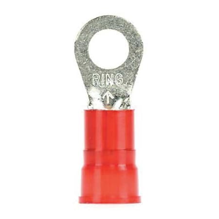 Ring Terminal, 1/4 in Stud Size, 8 AWG, 1, 000 V, Nylon Insulated, Red, Crimp Termination Only MPN:MN8-14R/SK