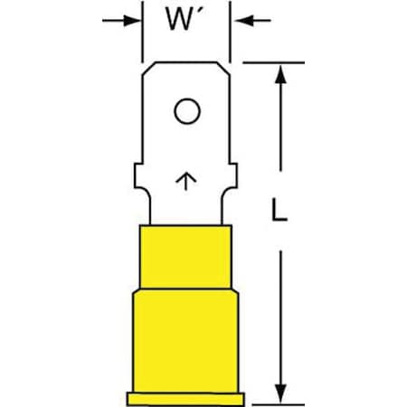 WireDisconnect, Copper, Yellow, Nylon, PK500 MPN:MNG10-250DMK