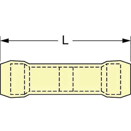 Butt Splice Wire Connector, 10 AWG Max, Yellow, Nylon Insulation, 600 V, 500 PK MPN:MNG10BCK