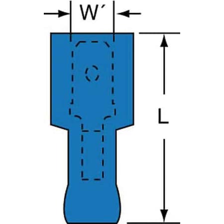 Male Disconnect, Blue, 16-14AWG, PK1000 MPN:MNG14-187DMIK