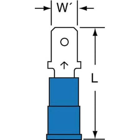 WireDisconnect, Copper, Blue, Nylon, PK1000 MPN:MNG14-187DMK