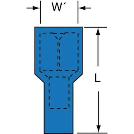 Female Disconnect, Blue, 16-14AWG, PK1000 MPN:MNG14-250DFIK