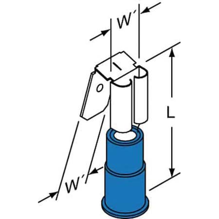 WireDisconnect, Brass, Blue, Nylon, PK1000 MPN:MNG14-250DMFK-A