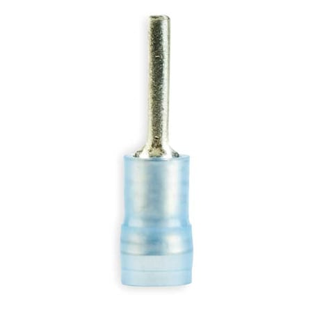 Pin Terminal, 14 AWG, 600 V, Nylon Insulated, Blue, Crimp Termination Only, 100 PK MPN:MNG14-47PX-A