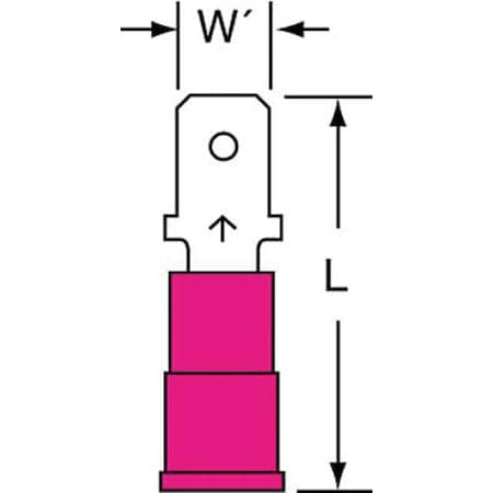 WireDisconnect, Copper, Red, Nylon, PK1000 MPN:MNG18-187DMK