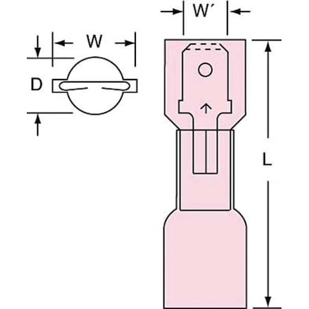 Male Disconnect, Red, 22-18AWG, PK250 MPN:MNHU18-250DMIK