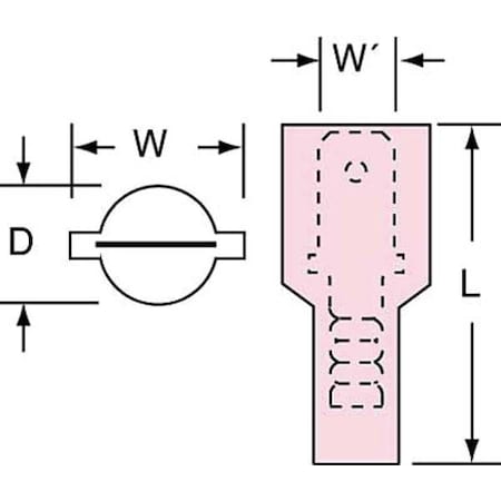 WireDisconnect, Copper, Red, Nylon, PK1000 MPN:MNU18-187DMIK