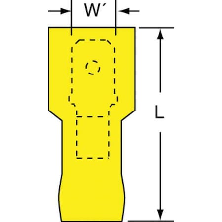 WireDisconnect, Copper, Yellow, Nylon, PK25 MPN:MTI10-250Q
