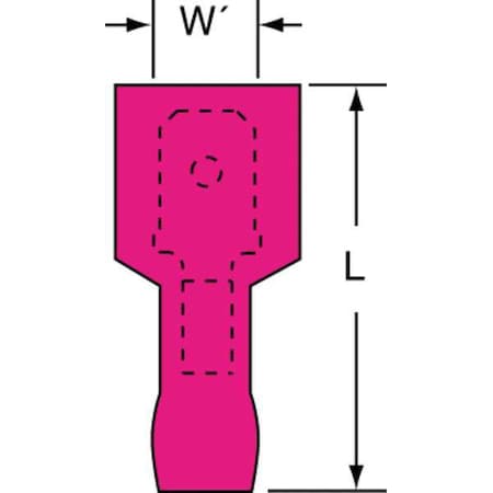 WireDisconnect, Copper, Red, Nylon, PK25 MPN:MTI18-250Q