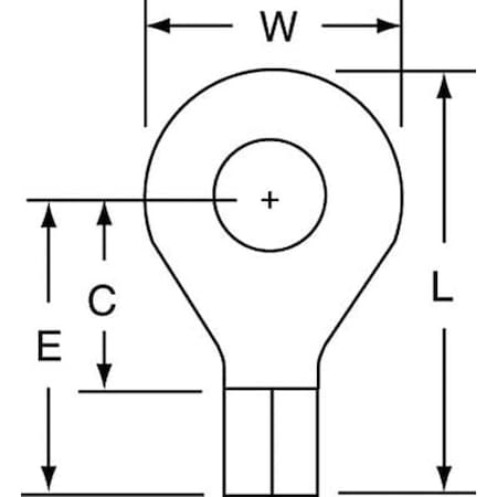 Ring Terminal, 1/4 in Stud Size, 10 AWG, 600 V, Bare Insulated, Bare, Crimp Termination Only MPN:MU10-14RHTK