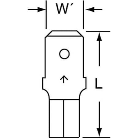 Male Disconnect, Bare, 12 to 10 AWG, PK500 MPN:MU10-250DMK