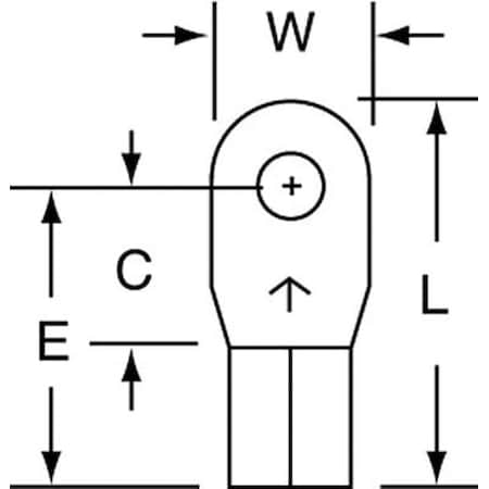 Ring Terminal, #4 Stud Size, 10 AWG, 600 V, Bare Insulated, Bare, Crimp Termination Only, 500 PK MPN:MU10-4R/SK