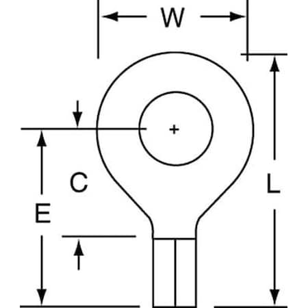Ring Terminal, 1/4 in Stud Size, 14 AWG, 600 V, Bare Insulated, Bare, Crimp Termination Only MPN:MU14-14RHTK