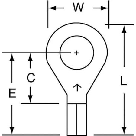 Ring Terminal, 1/4 in Stud Size, 14 AWG, 600 V, Bare Insulated, Bare, Crimp Termination Only MPN:MU14-14R/SK