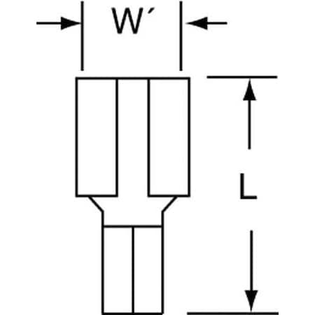 Female Disconnect, Bare, 16-14AWG, PK1000 MPN:MU14-250DFHTK