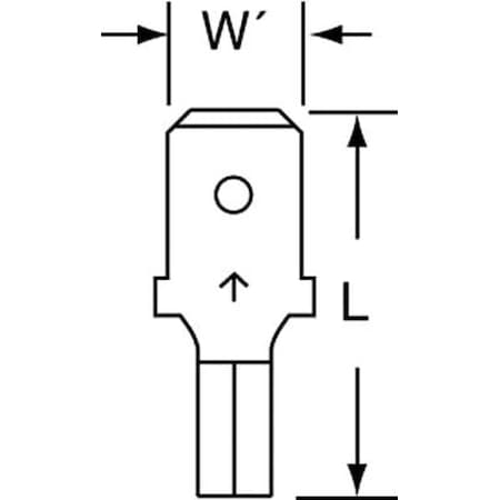 Male Disconnect, Bare, 16-14AWG, PK1000 MPN:MU14-250DMK