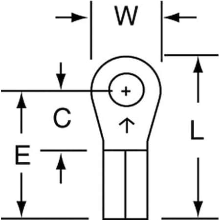 Ring Terminal, #4 Stud Size, 14 AWG, 600 V, Bare Insulated, Bare, Crimp Termination Only, 1000 PK MPN:MU14-4R/SK