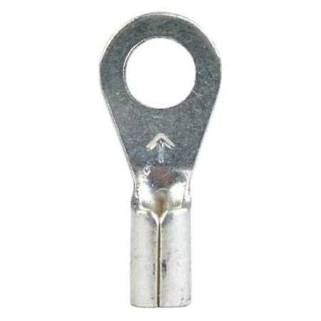 Ring Terminal, #8 Stud Size, 14 AWG, 600 V, Bare Insulated, Bare, Crimp Termination Only, 1000 PK MPN:MU14-8R/LK