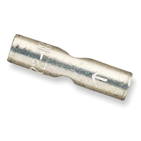Butt Splice Wire Connector, 14 AWG Max, Bare, None Insulation, 600 V, 100 PK MPN:MU14BCX
