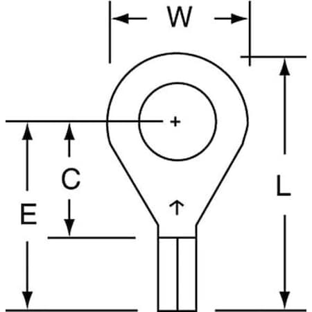 Ring Terminal, 1/4 in Stud Size, 18 AWG, 600 V, Bare Insulated, Bare, Crimp Termination Only MPN:MU18-14R/SK