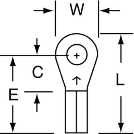 Ring Terminal, #4 Stud Size, 18 AWG, 600 V, Bare Insulated, Bare, Crimp Termination Only, 1000 PK MPN:MU18-4R/SK