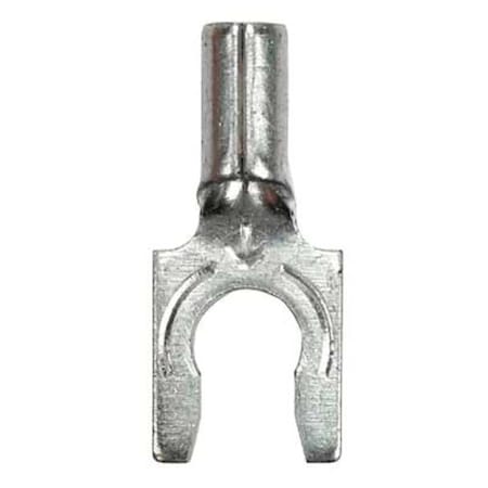 Fork Terminal, #6 Stud Size, 18 AWG, 600 V, Bare Insulated, Bare, Crimp Termination Only, 1000 PK MPN:MU18-6FLK