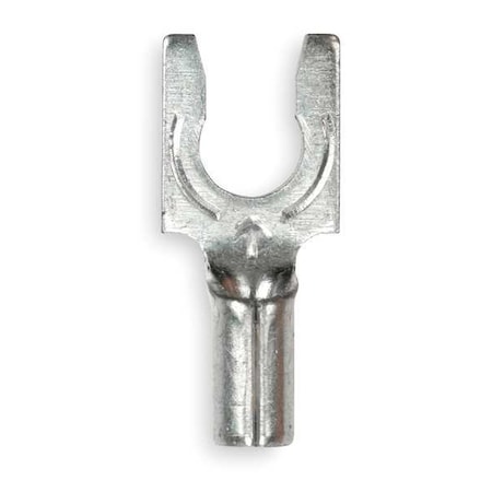 Fork Terminal, #8 Stud Size, 18 AWG, 600 V, Bare Insulated, Bare, Crimp Termination Only, 100 PK MPN:MU18-8FLX