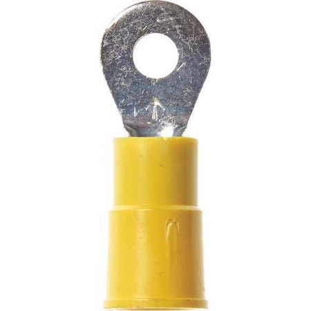 Ring Terminal, #10 Stud Size, 10 AWG, 1, 000 V, Vinyl Insulated, Yellow, Crimp Termination Only MPN:MVU10-10RX