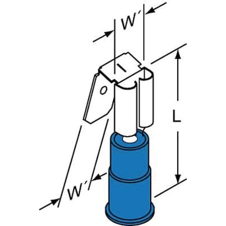 Piggyback Disconnect, Blu, 16-14AWG, PK1000 MPN:MVU14-250DMFK-A
