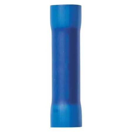 Butt Splice Wire Connector, 4 AWG Max, Blue, Vinyl Insulation, 600 V, 100 PK MPN:MVU14BCX
