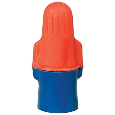 Twist-On Wire Connector, 12 AWG Max, Blue, Orange, 600 V, 500 PK MPN:O/B+Jug