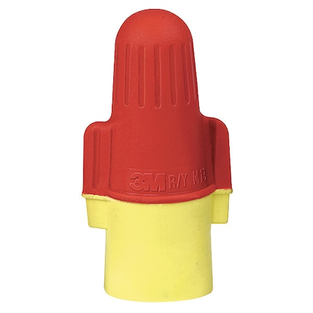 Twist-On Wire Connector, 8 AWG Max, Red, Yellow, Polypropylene, Thermoplastic Elastomer Insulation MPN:R/Y+BOX