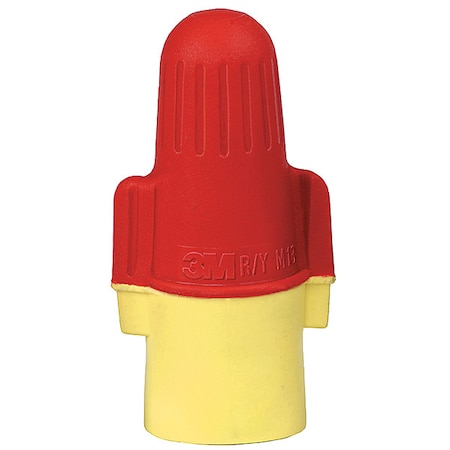 Twist-On Wire Connector, 8 AWG Max, Red, Yellow, Plastic Insulation, 600 V, 500 PK MPN:R/Y+Jug