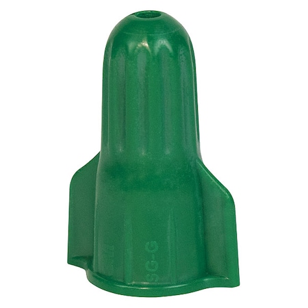 Twist-On Wire Connector, 10 AWG Max, Green, Polypropylene Insulation, 600 V, 500 PK MPN:SG-G BAG