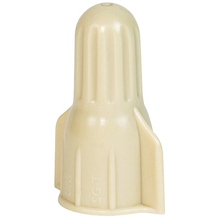 Twist-On Wire Connector, 8 AWG Max, Tan, Polypropylene Insulation, 600 V, 100 PK MPN:SG-T POUCH