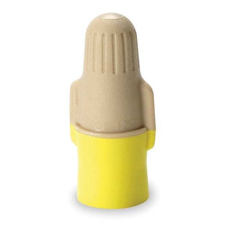 Twist-On Wire Connector, 12 AWG Max, Tan, Yellow, Polypropylene, Thermoplastic Elastomer Insulation MPN:T/Y+BOX