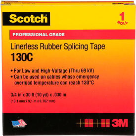 3M™ Scotch® 130C Linerless Rubber Splicing Tape 3/4