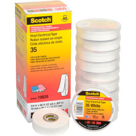 3M Scotch® Vinyl Electrical Color Coding Tape 35-White 3/4