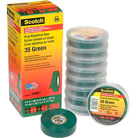 3M Scotch® Vinyl Electrical Color Coding Tape 35-Green 3/4