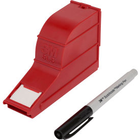 3M™ ScotchCode™ SLS Wire Marker Write-On Dispenser w/Tape and Pen Red 7000058136 - Pkg Qty 10