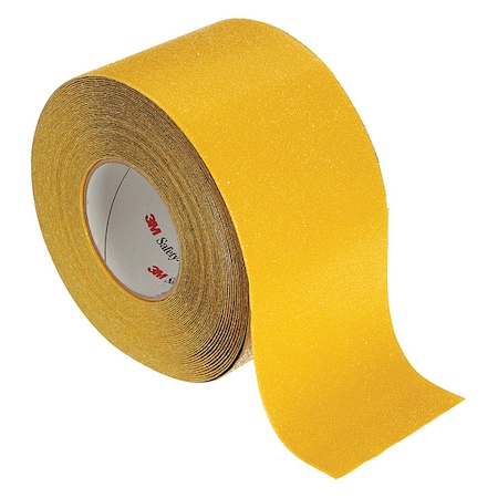 Anti-Slip Tape Backing: Aluminum, Mineral Coated 60 Grit Size, Yellow, 4